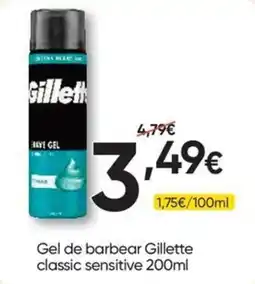 Froiz gel de barbear gillette classic sensitive promoção