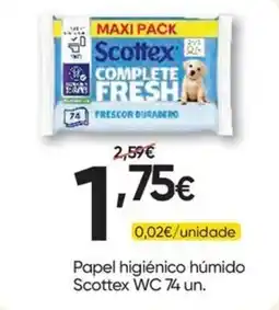 Froiz Papel higiênico húmido Scottex WC promoção