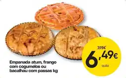 Froiz Empanada atum, frango com cogumelos ou bacalhau com passas kg promoção