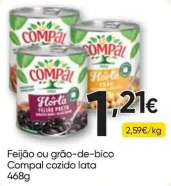 Feijão ou grão-de-bico Compal cozido lata