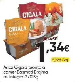 Froiz Arroz Cigala pronto a comer Basmati Brajma ou integral promoção