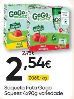 Froiz Saqueta fruta Gogo Squeeze promoção