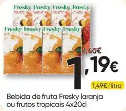 Froiz Bebida de fruta Fresky laranja ou frutos tropicais promoção
