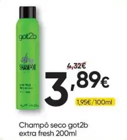 Froiz Champô seco got2b extra fresh promoção