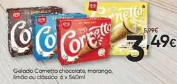 Froiz Gelado Cornetto chocolate, morango, limão ou clássico promoção