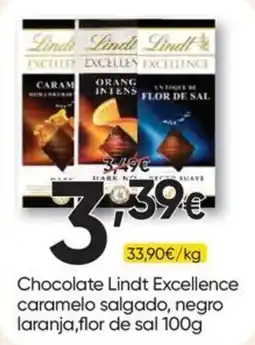 Froiz Chocolate Lindt Excellence carame lo salgado, negro laranja, flor de sal 100g promoção