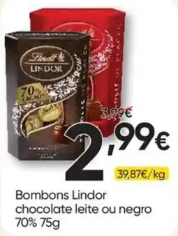 Froiz Bombons Lindor chocolate leite ou negro promoção