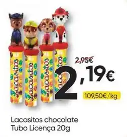 Froiz Lacasitos chocolate Tubo Licença promoção