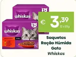 Roque Supermercados Saquetas Ração Húmida Gato Whiskas promoção