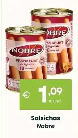 Roque Supermercados Salsichas Nobre promoção