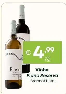 Roque Supermercados Vinho Piano Reserva Branco/Tinto promoção