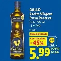 Lidl Gallo - azeite virgem extra reserva promoção