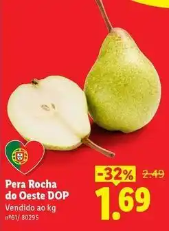 Lidl Pera rocha do oeste dop promoção