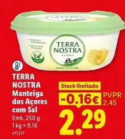 Lidl Terra nostra - manteiga dos acores com sal promoção