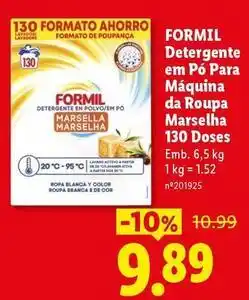 Lidl Formil - detergente em pó para maquina da roupa marsella promoção