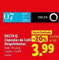 Lidl Delta q - capsulas de cafe promoção