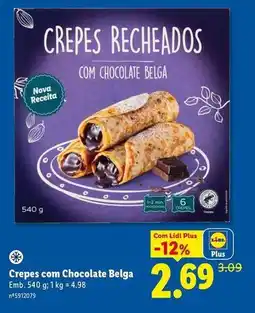 Lidl com - crepes com chocolate belga promoção