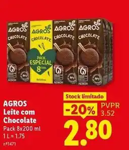 Lidl Agros - leite com chocolate promoção