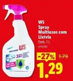 Lidl com - w5 spray multiusos com lixivia promoção