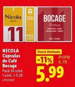 Lidl Nicola - capsulas de cafe promoção