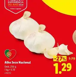 Lidl Nacional - alho seco promoção