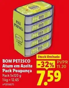 Lidl Bom petisco - atum em azeite pack poupança promoção