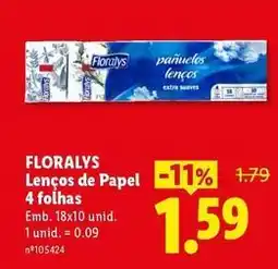 Lidl Floralys - lenços de papel 4 folhas promoção
