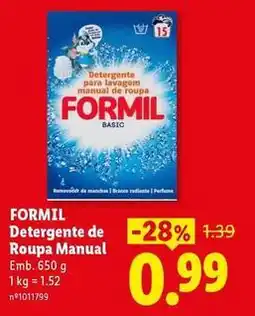 Lidl Formil - detergente de roupa manual promoção