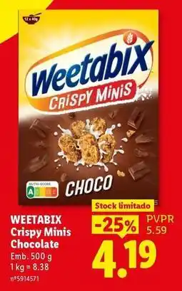 Lidl Weetabix - crispy minis chocolate promoção