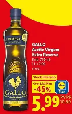 Lidl Gallo - azeite virgem extra reserva promoção