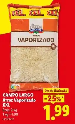 Lidl Xxl - arroz vaporizado xxl promoção