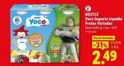 Lidl Nestle - yoco iogurte liquido frutas variadas promoção