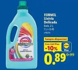 Lidl Formil - lixivia delicada promoção