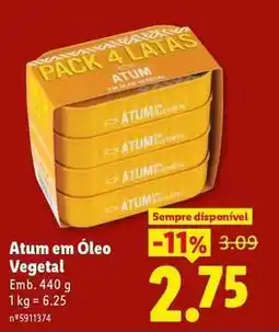 Lidl Atum em oleo vegetal promoção