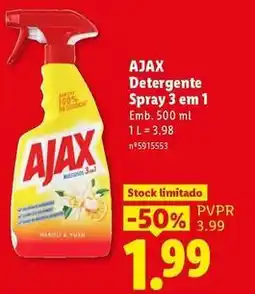 Lidl Ajax - detergente spray 3 em 1 promoção