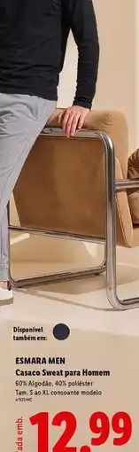 Lidl Esmara - casaco sveat para homem promoção