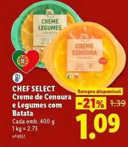 Lidl Chef select - creme de cenoura e legumes com batata promoção