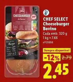 Lidl Chef select - cheeseburger bovino promoção