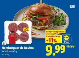 Lidl Nacional - hamburguer de bovino promoção