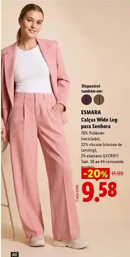 Lidl Esmara - clács wide leg para sombre promoção