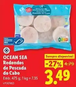 Lidl Ocean sea - redondos de pescada do cabo promoção