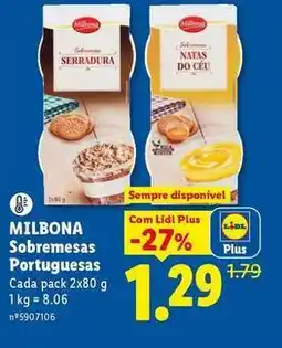 Lidl Milbona - sobremesa portuguesas promoção