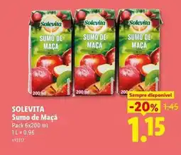 Lidl Solevita - sumo de maçã promoção
