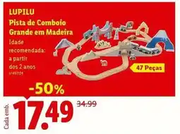 Lidl Lupilu - pista de comboio grande em madeira promoção