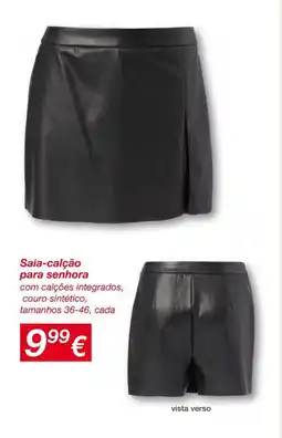 kik Saia-calção para senhora promoção