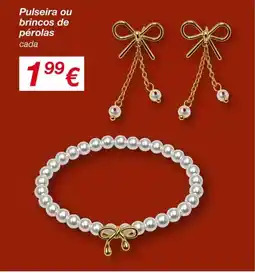kik Pulseira ou brincos de pérolas promoção