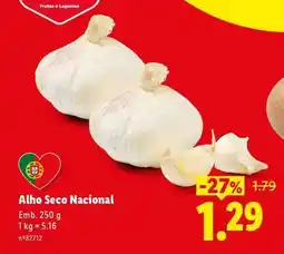 Lidl Alho Seco Nacional promoção