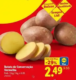 Lidl Batata de Conservação Vermelha promoção