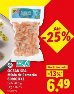 Lidl Ocean Sea Miolo de Camarão 60/80 XXL promoção