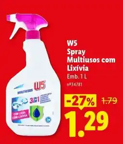 Lidl W5 Spray Multiusos com Lixívia promoção